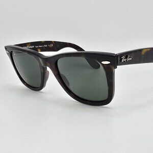Ray-Ban RB2140 902 Wayfarer Tortoise Frame G-15 Green Glass Lens Sunglasses 50mm